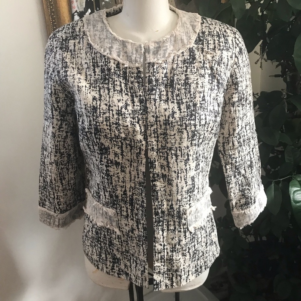 Mandarin Blue Linen Blazer/Jacket - Size Medium